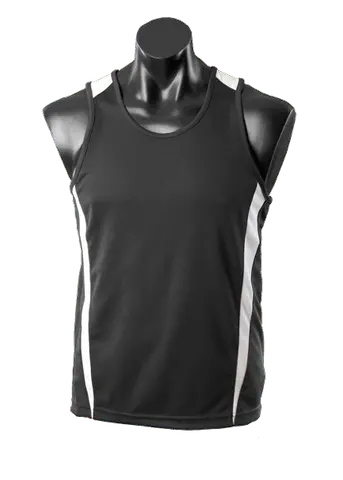 Aussie Pacific Casual Wear Black/White / 6 AUSSIE PACIFIC Eureka kids singlet - 3104